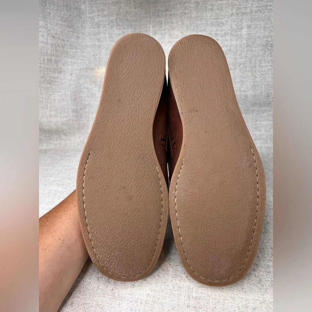 Austen Heller men’s size 8 slip on brown‎ leather kiltie tassel loafers preppy
